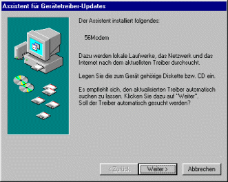 Modemtreiber-Istallation