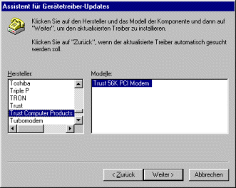 Modem-Standardtreiber