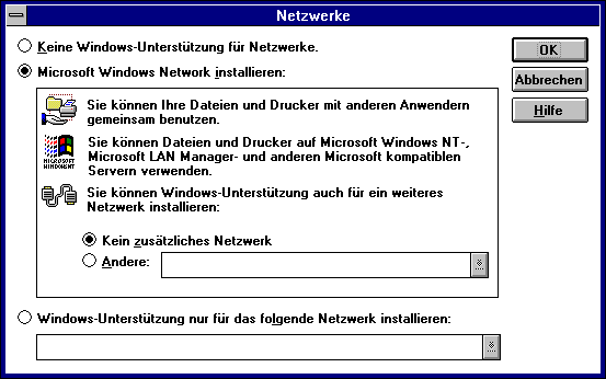 Windows-Netzwerk auswählen