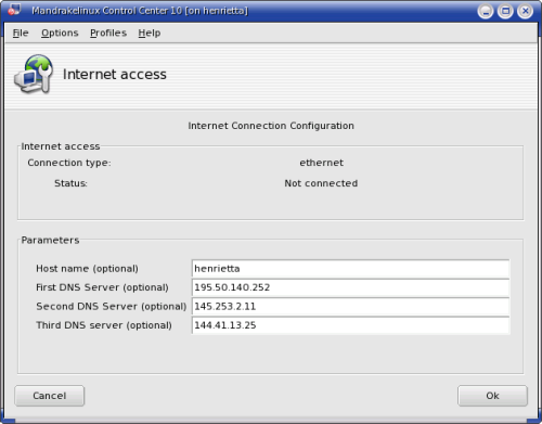 Einstellung des DNS-Server